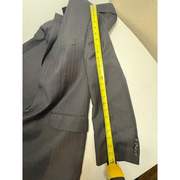 Lauren Ralph Lauren Dark Gray Blazer Mens Sz 44R 2 Button Wool Sport Coat Jacket - Picture 12 of 16